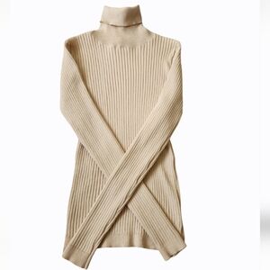 Copper Key Cream Cowl Neck Sweater-size Small